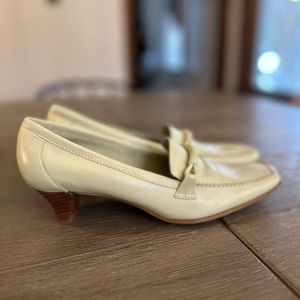 Franco Sarto Kitten Heel light green square toe office workday Sz 6